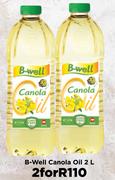 B-Well Canola Oil-For 2 x 2L