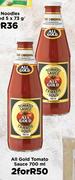 All Gold Tomato Sauce-For 2 x 700ml