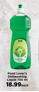 Food Lover's Dishwashing Liquid-750ml Each