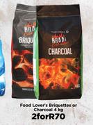 Food Lover's Briquettes Or Charcoal-For 2 x 4Kg
