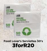Food Lover's Serviettes-For 3 x 50's