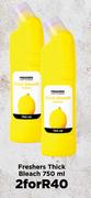 Freshers Thick Bleach-For 2 x 750ml