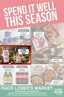 Food Lover's Market Inland : Spend It Well This Season (22 November - 28 November 2021), page 1