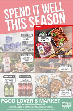 Food Lover's Market Inland : Spend It Well This Season (22 November - 28 November 2021), page 1