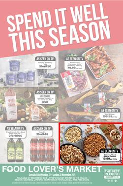 Food Lover's Market Inland : Spend It Well This Season (22 November - 28 November 2021), page 1
