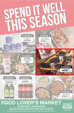Food Lover's Market Inland : Spend It Well This Season (22 November - 28 November 2021), page 1