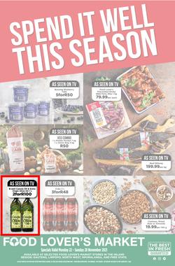 Food Lover's Market Inland : Spend It Well This Season (22 November - 28 November 2021), page 1