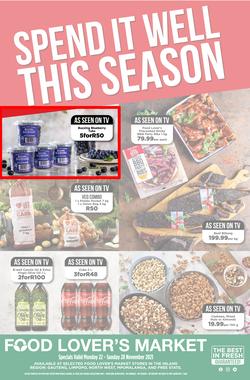 Food Lover's Market Inland : Spend It Well This Season (22 November - 28 November 2021), page 1