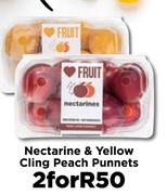 Nectarine & Yellow Cling Peach Punnets- For 2
