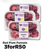 Red Plum Punnets- For 3