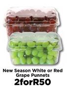 New Season White Or Red Grape Punnets- For 2