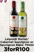 Leipoldt Merlot/Cabernet Sauvignon Or Sauvignon Blanc-For 3 x 750ml