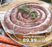 Rump Boerewors-Per Kg