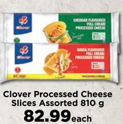 Clover Processed Cheese Slices Assorted-810g Each