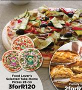 Food Lover's Selected Take Home Pizzas 28cm-For 3