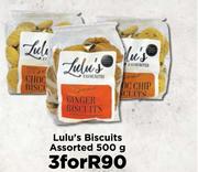 Lulu's Biscuits Assorted 500g- For 3