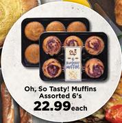 Oh So Tasty Muffins Assorted-For 2 x 6's
