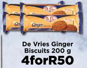 De Vries Ginger Biscuits-For 4 x 200g