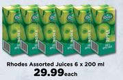 Rhodes Assorted Juices-6 x 200ml Each
