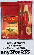 Fatti's & Moni's Spaghetti Or Macaroni-For Any 3 x 500g