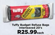 Tuffy Budget Refuse Bags Interleaved-20's Each