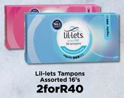 Lil-Lets Tampons Assorted-For 2 x 16's