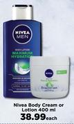 Nivea Body Cream Or Lotion-400ml Each