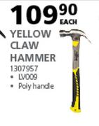 Livingstone Yellow Claw Hammer LV009 With Poly Handle-Each