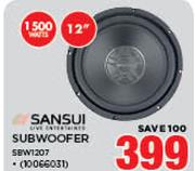 Sansui 12" 1500 Watts Subwoofer