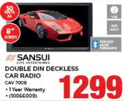 Sansui Double Din Deckless Car Radio CAV7008