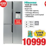 Hisense 620Ltr Side By Side Fridge H620FI-WD