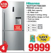 Hisense 610Ltr Bottom Freezer Fridge H610BI-WD