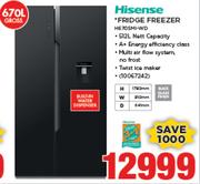 Hisense 670Ltr Fridge Freezer H670SMI-WD