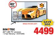 Sinotec 40" Smart LED TV 40E2000M
