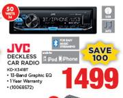 JVC Deckless Car Radio KD-X341BT