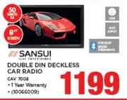 Sansui Double Din Deckless Car Radio CAV 7008