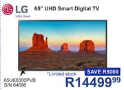 LG 65" UHD Smart Digital TV 65UK6300PVB