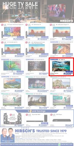 Hirsch's : Huge TV Sale (22 July - 29 July 2019), page 1