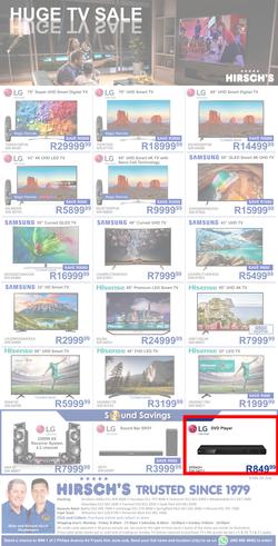Hirsch's : Huge TV Sale (22 July - 29 July 2019), page 1