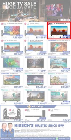 Hirsch's : Huge TV Sale (22 July - 29 July 2019), page 1