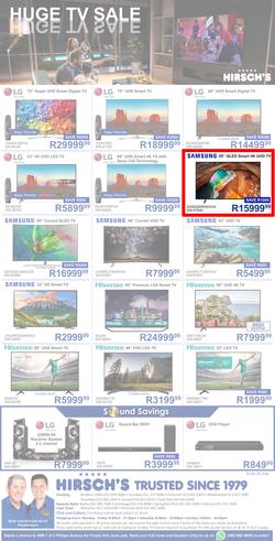 Hirsch's : Huge TV Sale (22 July - 29 July 2019), page 1