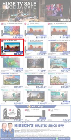 Hirsch's : Huge TV Sale (22 July - 29 July 2019), page 1