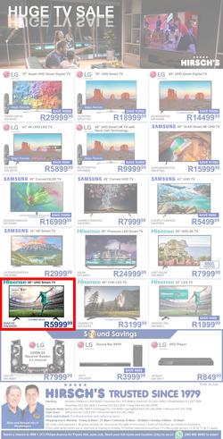 Hirsch's : Huge TV Sale (22 July - 29 July 2019), page 1
