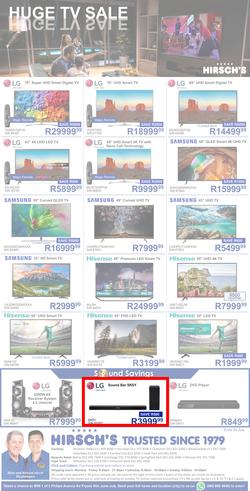 Hirsch's : Huge TV Sale (22 July - 29 July 2019), page 1