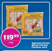 Supreme Frozen Mixed Chicken Portions-4kg Each