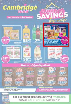 Cambridge Food KwaZulu-Natal : Home Of Savings (9 July - 28 July 2020), page 1