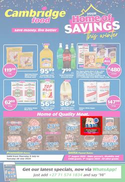 Cambridge Food KwaZulu-Natal : Home Of Savings (9 July - 28 July 2020), page 1