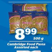 Cambridge Food Pasta Assorted-500g Each