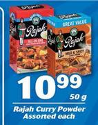 Rajah Curry Powder Assorted-50g Each