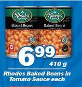 Rhodes Baked Beans In Tomato Sauce-410g Each